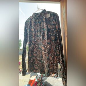 Cinch Men's Paisley Shirt - Black, Brown, Green